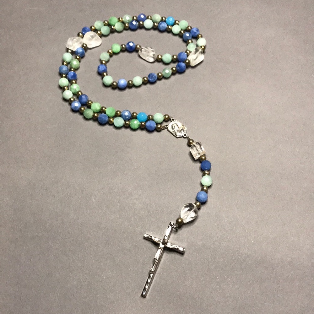 Semi Precious Stone Artisan Rosary - Hand crafted